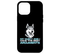 Carcasa para iPhone 12 Pro MAX Mi Husky y yo Tenemos los Mejores argumentos dueño de Perro