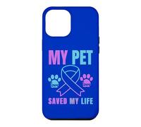 Carcasa para iPhone 12 Pro MAX Mi Mascota salvó mi Vida Prevención del Suicidio Emocional Perro Gato