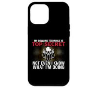 Carcasa para iPhone 12 Pro MAX Mi técnica de Bolos es Top Secret Funny Bowling Bowler