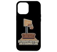 Carcasa para iPhone 12 Pro MAX Mi Terapeuta Tiene un aro y un Piso de Madera de Baloncesto