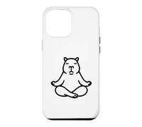 Carcasa para iPhone 12 Pro MAX Minimalista BLK Capybara Yoga Pocket Zen Meditación Amante