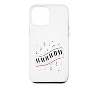 Carcasa para iPhone 12 Pro MAX Mínimo Piano Beat Teclado Notas Musicales Pianista Arte Musical