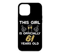 Carcasa para iPhone 12 Pro MAX Mujer Oficialmente Celebración 61 Cumpleaños