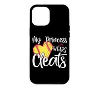 Carcasa para iPhone 12 Pro MAX My Princess Wears Cleats - Softball Mom Dad Baseball Player