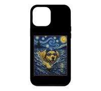 Carcasa para iPhone 12 Pro MAX Nadando Golden Retriever Art Nadador Perro Le Encanta Nadar