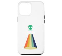 Carcasa para iPhone 12 Pro MAX Nave Espacial OVNI secuestro alienígena, Divertido área Retro 51 UAP ET Regalo