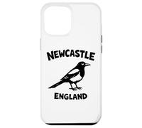 Carcasa para iPhone 12 Pro MAX Newcastle England Urraca Zine Impresión de Tinta Negra Letras