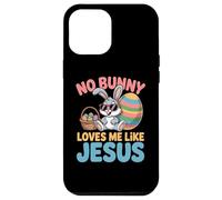 Carcasa para iPhone 12 Pro MAX No Bunny Loves Me Like Jesus Easter Christian Boys Kids Men