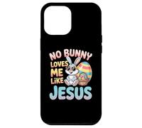 Carcasa para iPhone 12 Pro MAX No Bunny Loves Me Like Jesus Easter Christian Boys Kids Men