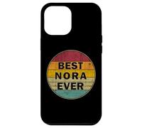 Carcasa para iPhone 12 Pro MAX Nombre Personalizado Nora I Love Nora Retro Vintage Style