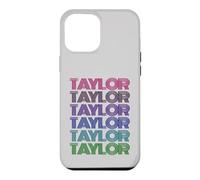 Carcasa para iPhone 12 Pro MAX Nombre Personalizado Taylor Girl Groovy Retro Pink Women