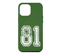 Carcasa para iPhone 12 Pro MAX Número 81 Grungy White Sports Team Style
