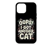 Carcasa para iPhone 12 Pro MAX Oops! I Got Another Cat Fun Kitten Lover Retro Mujeres Gato Mamá