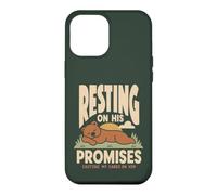Carcasa para iPhone 12 Pro MAX Oso de fe Cristiana descansando en Sus promesas
