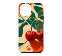 Carcasa para iPhone 12 Pro MAX Par de Cerezas Brillantes con Tallos rizados