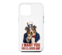 Carcasa para iPhone 12 Pro MAX Pastor Australiano Australiano Australiano EE.UU. Divertido Retro Vintage 4 de Julio