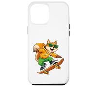 Carcasa para iPhone 12 Pro MAX Patineta Squirrel Riding Skateboard Skater Gráfico
