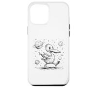 Carcasa para iPhone 12 Pro MAX Pato Caprichoso Explorando el Espacio Exterior Planetas Estrellas