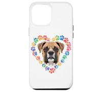 Carcasa para iPhone 12 Pro MAX Paws Dye Heart Boxer Dog Boxers