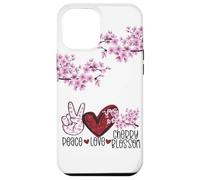 Carcasa para iPhone 12 Pro MAX Peace Love, Rama de Cerezo, Flor de Sakura, Floral japonés