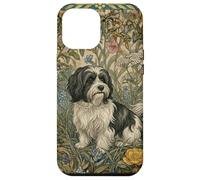 Carcasa para iPhone 12 Pro MAX Perro Habanero William Morris Floral Cottagecore Art