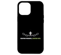 Carcasa para iPhone 12 Pro MAX Pesos más Pesados más Ligero Alma Cristiana fe Fitness Atleta