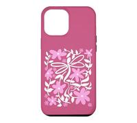 Carcasa para iPhone 12 Pro MAX Pink Floral Daisy Dragonfly Botanical Wildflower Vine Garden