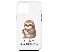 Carcasa para iPhone 12 Pro MAX Podría necesitar café más Tarde - Lazy Sloth Caffeine Fix
