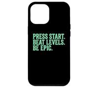 Carcasa para iPhone 12 Pro MAX Press Start Beat Levels Be Epic Controlador de Videojuegos Gamer