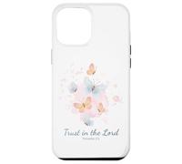 Carcasa para iPhone 12 Pro MAX Proverbs 3:5 Trust in The Lord - Women Girls Floral (White)