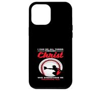 Carcasa para iPhone 12 Pro MAX Puedo Hacer Todas Las Cosas a través de Cristo Baseball Faith