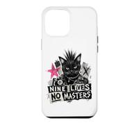 Carcasa para iPhone 12 Pro MAX Punk Cat Nine Lives No Masters Mohawk Anarchy