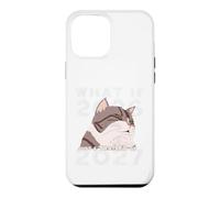 Carcasa para iPhone 12 Pro MAX ¿Qué pasaría si 2026 Fuera Solo un Trailer para 2027? Meme de Gato Divertido