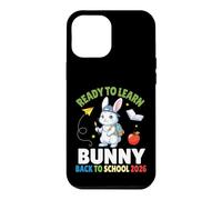 Carcasa para iPhone 12 Pro MAX Ready To Learn Bunny Back To School 2026 Estudiante Niños Niñas