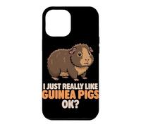 Carcasa para iPhone 12 Pro MAX Realmente me Gustan los Conejillos de Indias Ok Cute Teddy Guinea Pig