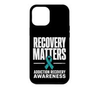 Carcasa para iPhone 12 Pro MAX Recovery Matters Concientización sobre la adicción al Alcohol a Las Drogas Verde Azulado