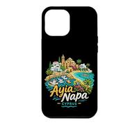 Carcasa para iPhone 12 Pro MAX Regalo de Recuerdo de Viaje de Ayia Napa Chipre Dibujado a Mano