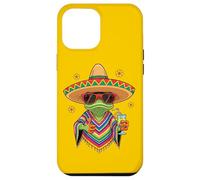 Carcasa para iPhone 12 Pro MAX Relax - Gringo - Un Divertido Lagarto en un Poncho y un Sombrero