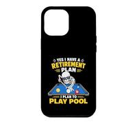 Carcasa para iPhone 12 Pro MAX Retirement Plan Play Pool Skeleton Billiard Player