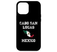 Carcasa para iPhone 12 Pro MAX Retro Cabo San Lucas México Envejecido Bandera de México