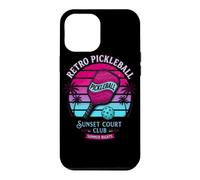 Carcasa para iPhone 12 Pro MAX Retro Pickleball Sunset Court Club Ropa Vintage