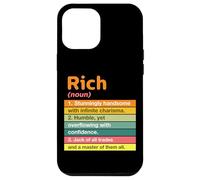 Carcasa para iPhone 12 Pro MAX Rich Style tee Shirts, Yes I'm Rich, Cool Rich Graphic