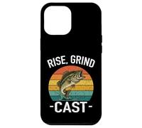 Carcasa para iPhone 12 Pro MAX Rise Grind Cast Amante de la Pesca Pescado Susurrador Aventuras Lago