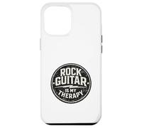 Carcasa para iPhone 12 Pro MAX Rock Guitar Is My Therapy - Insignia Vintage con diseño de Guitarra