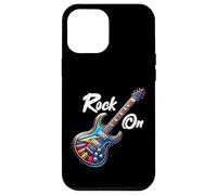 Carcasa para iPhone 12 Pro MAX Rock On Guitar Band Funny Rock Guitarrista Niñas Niños Niños