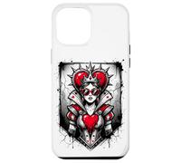 Carcasa para iPhone 12 Pro MAX Rojo Reina de Corazones Corona Rebelde Gafas de Sol Poker Card Mujeres