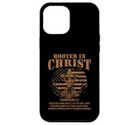 Carcasa para iPhone 12 Pro MAX Rooted in Christ Shirt Christian Shirt for Men Cross Shirt