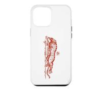 Carcasa para iPhone 12 Pro MAX Sak Yant Suea Krajone Tigre Saltando Tatuaje Tailandia