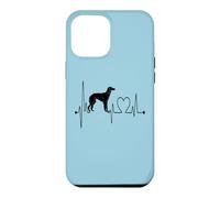 Carcasa para iPhone 12 Pro MAX Saluki Dog Heartbeat ECG Funny My Dogs Are My Cardio
