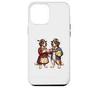 Carcasa para iPhone 12 Pro MAX San Bernardo Pareja Perro Café Amor Queso Bandera Suiza